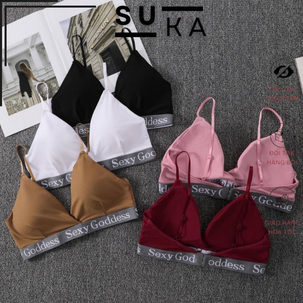 Áo Bra 2 Dây Mút Mỏng Không Gọng Cài Sau Lên Ngực Cực Thoải Mái 125