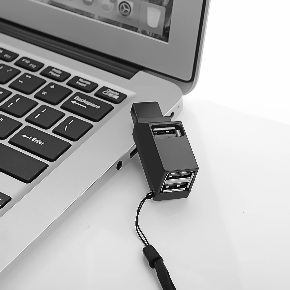 HUB, Bộ Chia 3 Cổng USB 3.0 (ĐEN) Gắn Móc Khóa Cho Pc/Laptop/Điện Thoại ...