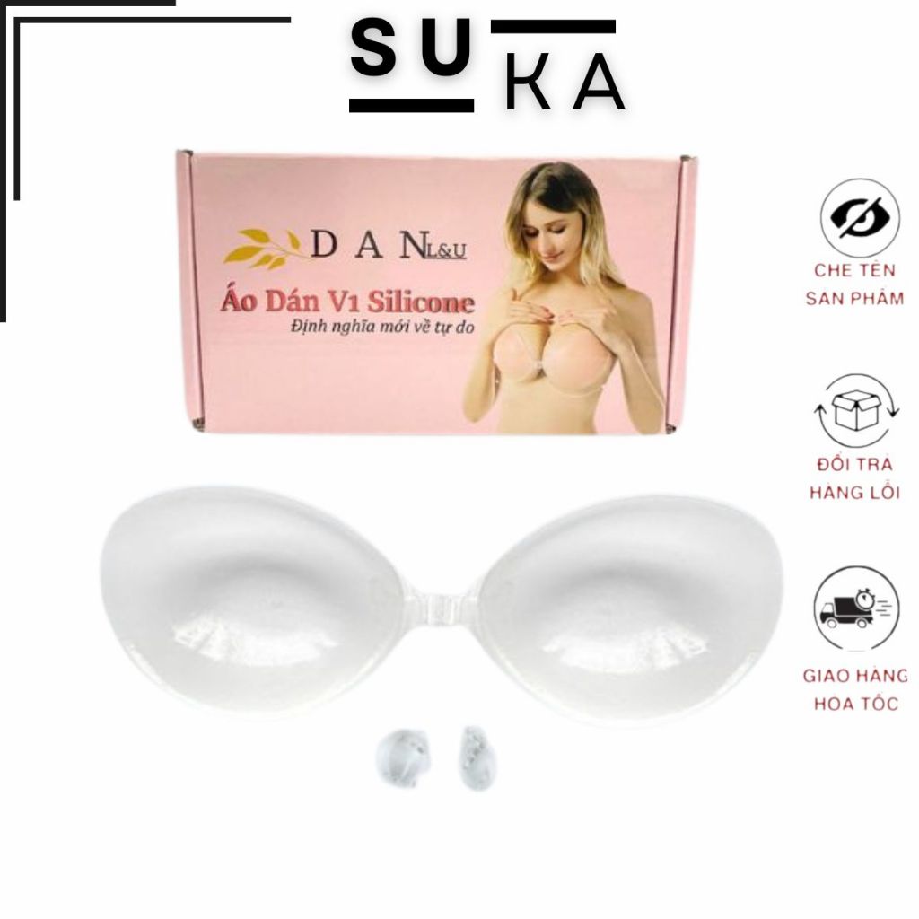 Miếng Dán Ngực Silicon Trong Suốt Độn Nâng Ngực Cài Trước Kèm Dây Trong 4960