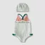 QCCC- Set đồ BIKINI đi biển tặng kèm mũ cho bé cover Hàn Quốc bé từ 8- 15kg