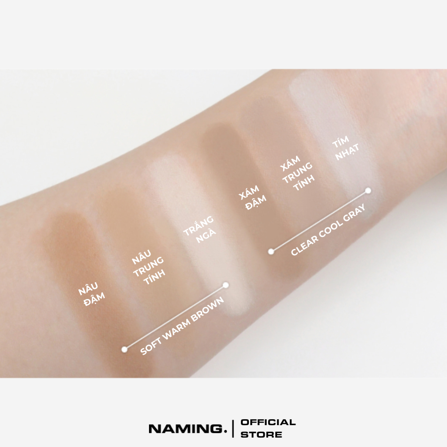 Bảng phấn tạo khối và bắt sáng mịn lì NAMING Fluffy Volume & Shading Duo