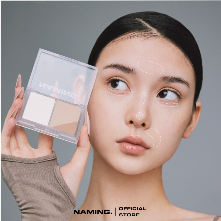 Bảng phấn tạo khối và bắt sáng mịn lì NAMING Fluffy Volume & Shading Duo