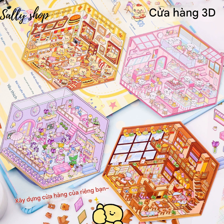 Sticker 3D Nhãn Dán Đa Chiều PET Nhiều Chủ Đề Sáng Tạo Dán Chống Thấm ...