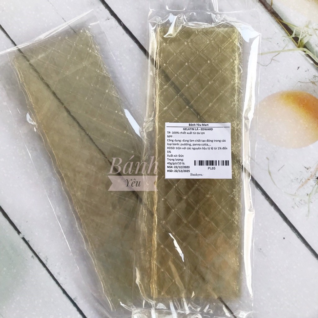 Gelatine lá hiệu Elwald-Gelatin lá làm bánh xuất xứ Đức - chia lẻ
