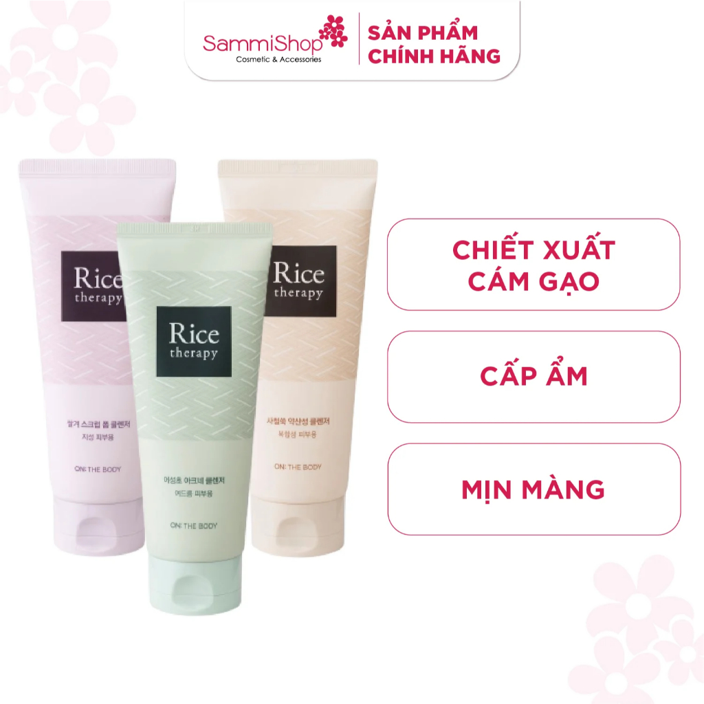 ON:) THE BODY Sữa rửa mặt Rice therapy Cleanser 150ml | Shopee Việt Nam