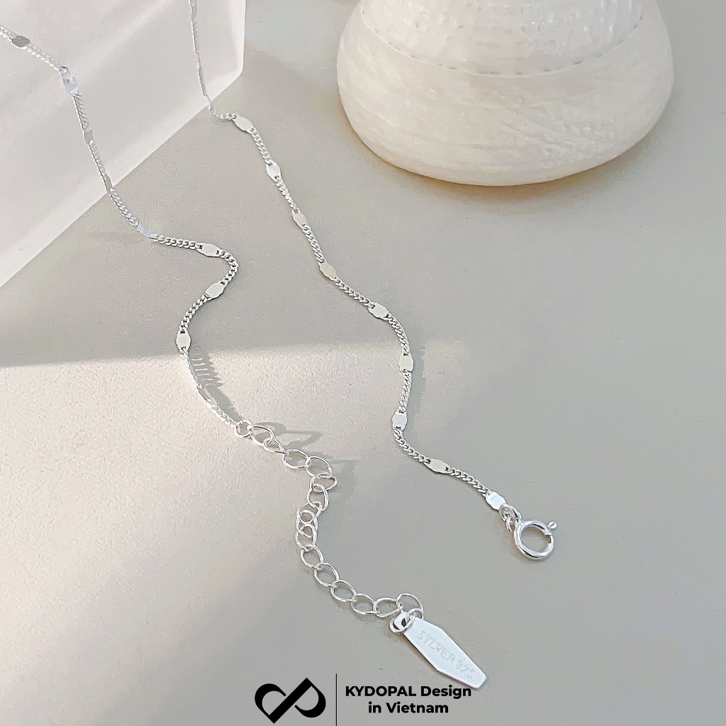 Ảnh Dây chuyền bạc nữ KYDOPAL vòng cổ cá tính trơn mắt xích kết nối nhẹ nhàng trang sức bạc cao cấp - PAL9C3C50 2