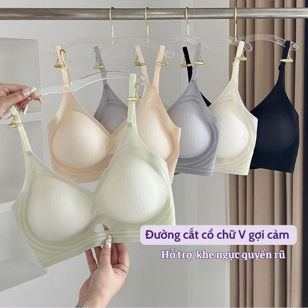 Áo Ngực Không Gọng Đúc Su Mút Dày 3cm Nâng Form Tự Nhiên Không Lộ Viền Mặc Hở Lưng DORIS 9736