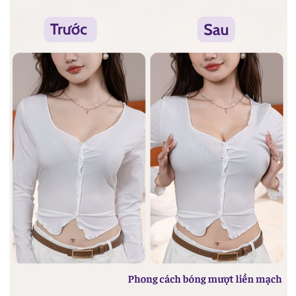 Áo Ngực Không Gọng Đúc Su Mút Dày 3cm Nâng Form Tự Nhiên Không Lộ Viền Mặc Hở Lưng DORIS 9736