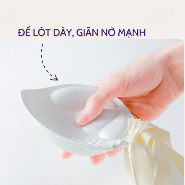 Áo Ngực Không Gọng Đúc Su Mút Dày 3cm Nâng Form Tự Nhiên Không Lộ Viền Mặc Hở Lưng DORIS 9736