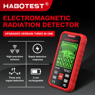 HABOTEST HT628A/b Máy dò bức xạ điện từ Từ trường AC điện trường phát hiện bức xạ tần số cao Buzzing flash báo động đôi