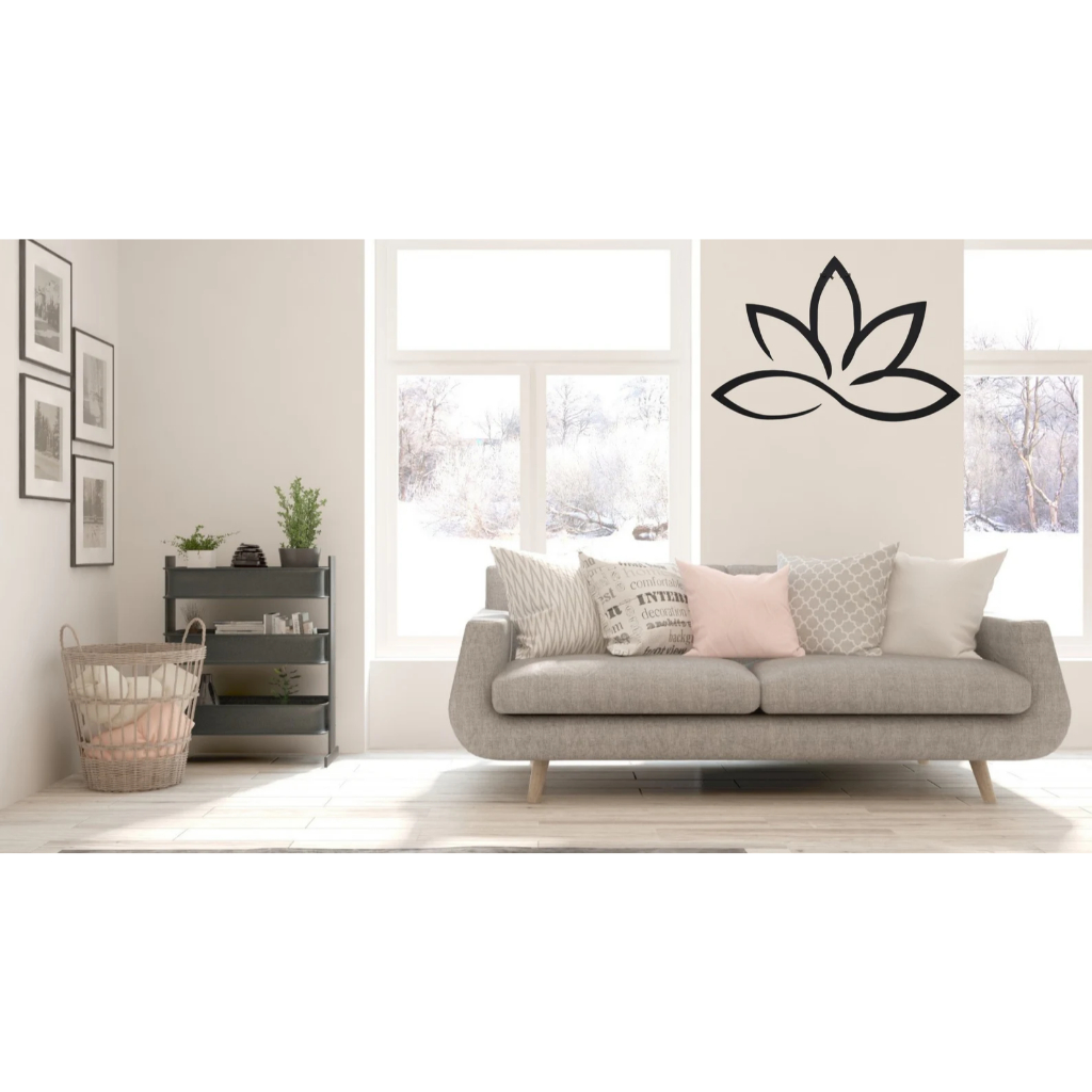 Tranh sắt CNC B05| Tranh sắt " Hoa sen", Treo tường nghệ thuật, Decor Trang trí