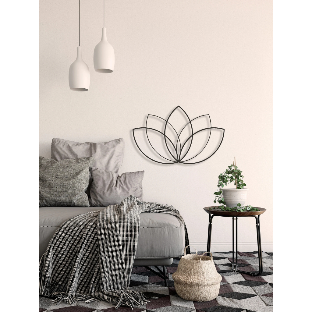 Tranh sắt CNC B05| Tranh sắt " Hoa sen", Treo tường nghệ thuật, Decor Trang trí
