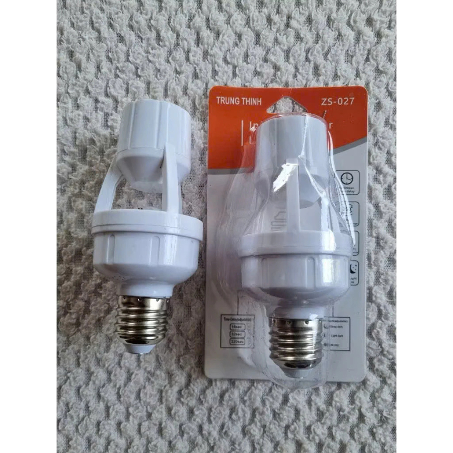Đuôi đèn cảm ứng chuyển động E27, tự bật tắt khi đến gần,cảm biến hồng ngoại tự động