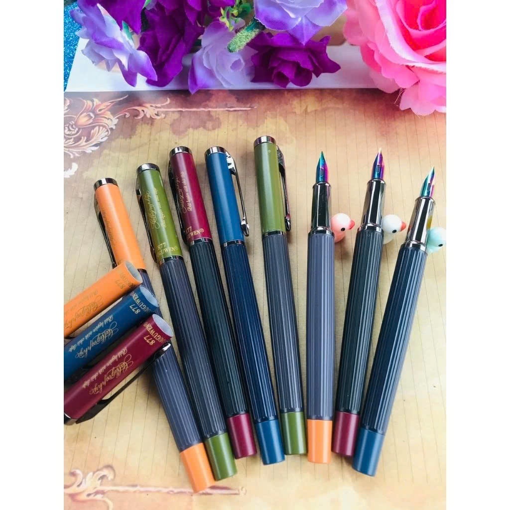 Bút máy luyện chữ đẹp ngòi lá tre tách đôi calligraphy 877-Bút Thanh Đậm
