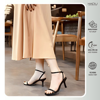 Giày Nữ Đế Cao 7P Quai Ngang Dây Mảnh HADU GG7931 Da PU Cao Cấp Đế Chống Trượt Bảo Hành 12T