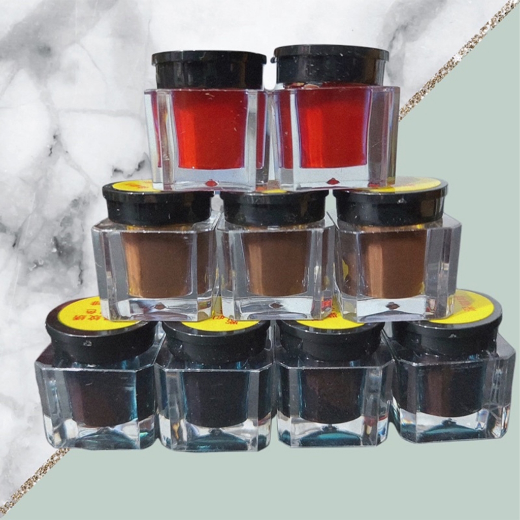 Sáp màu bột tán tập điêu khắc trên da giả Đen, Đỏ, Nâu 15g