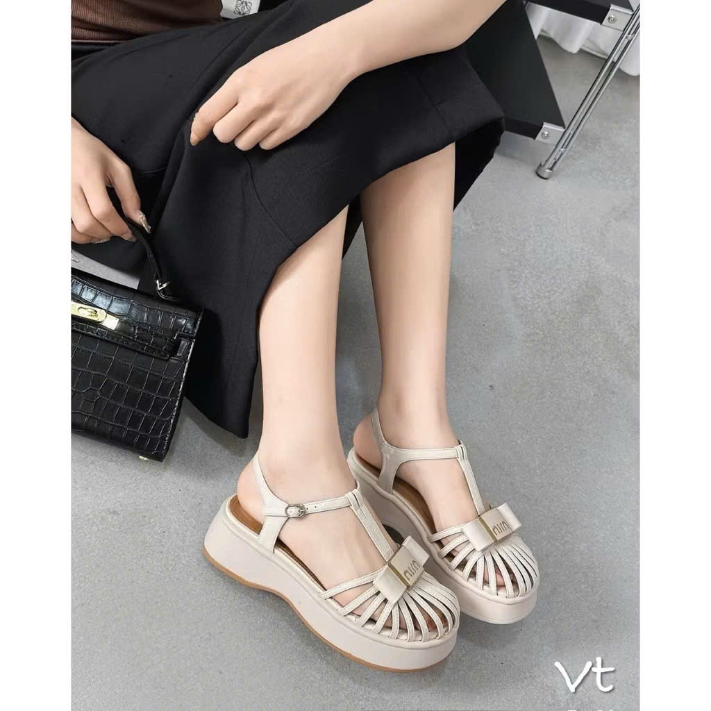GIÀY SANDAL NỮ RỌ ĐẾ BẰNG CAO 5CM 2025-17 FULBOX | Shopee Việt Nam