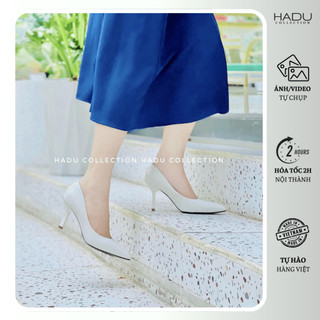Giày Bít Cao Gót 5P 7P Công Sở Da Mềm HADU GG760 Lót Khử Mùi Êm Ái BH 12 Tháng