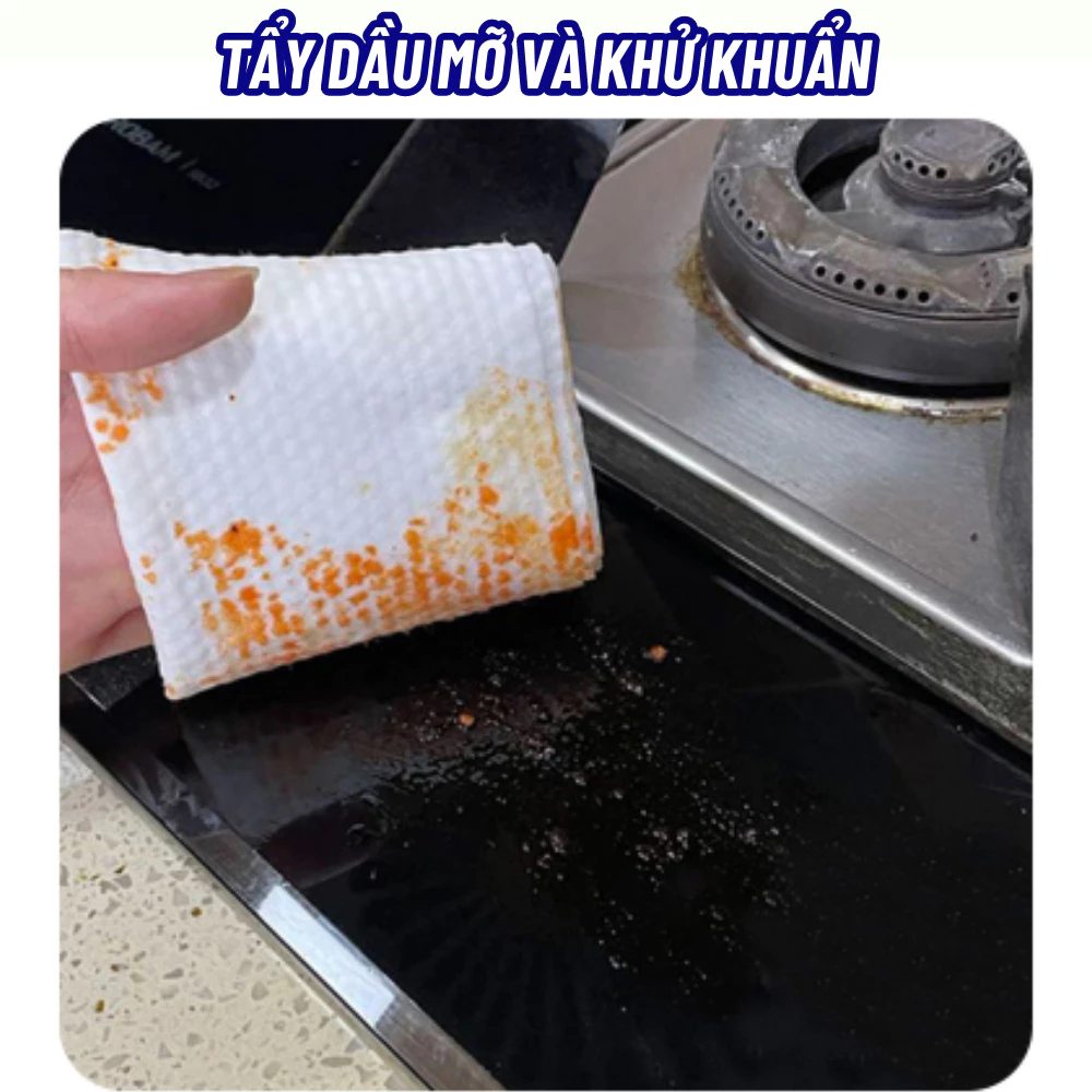 Khăn Ướt Lau Bếp Siêu Sạch, Giấy Ướt Lau Bếp Gói 80 Tờ To -  Không Gây Kích Ứng Da