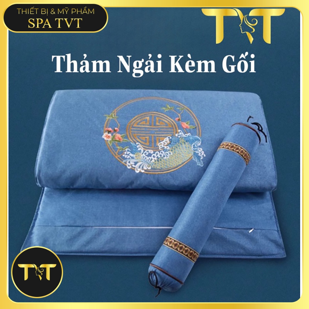 CHÍNH HÃNG THẢM CÁ CHÉP TVT KÈM GỐI TRÒN NGẢI CỨU, THẢM NGẢI CỨU DƯỠNG SINH