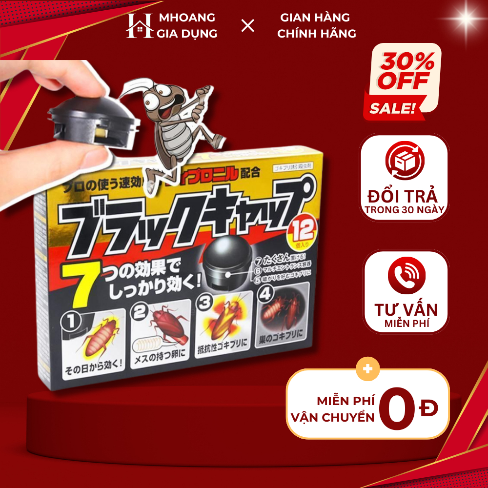 [BẢN CAO CẤP] Thuốc Diệt Gián Nhật Bản 1 hộp 12 Viên An Toàn Hiệu Quả, Viên Diệt Gián Và Côn Trùng Tận Gốc Tiện Dụng