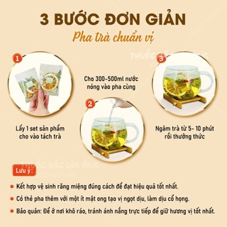 Trà thảo mộc thơm miệng 5-10 set, trà thơm miệng, khử mùi, giúp hơi thở thơm mát - Lãn Ông