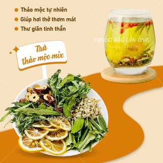 Trà thảo mộc thơm miệng 5-10 set, trà thơm miệng, khử mùi, giúp hơi thở thơm mát - Lãn Ông