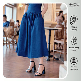 Giày Cao Đế Vuông 7P Quai Ngang Dây Mảnh HADU MM7119 Da Vân Cao Cấp Bảo Hành 24T