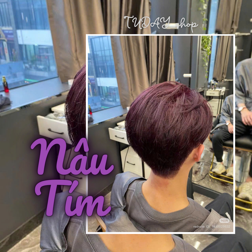 Thuốc Nhuộm Tóc Màu NÂU TÍM Nam Không Cần Tẩy | Tudayhair, Tudayhairs