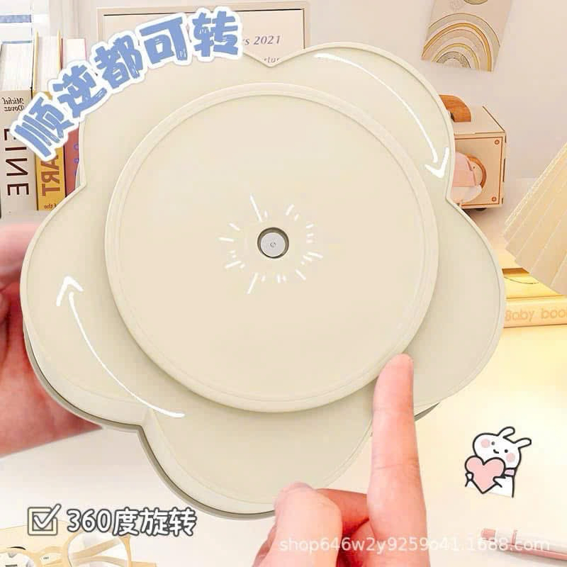 Hộp đựng đồ 6 ngăn xoay 360 độ - kệ để đồ dùng học tập tiện lợi