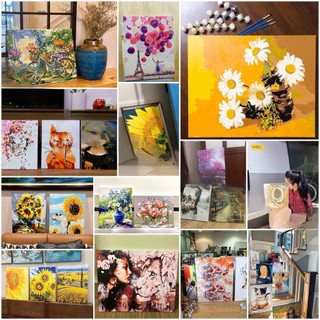 Tranh tô màu 40x50cm có khung Hươu nghệ thuật T362