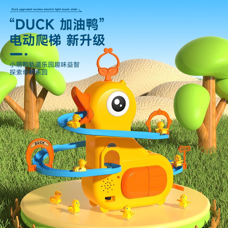 Đồ Chơi Cầu Trượt Leo Thang Vịt Leo Cầu Thang Phát Nhạc Vui Tai - Đồ Chơi Cho Bé PUKAPI