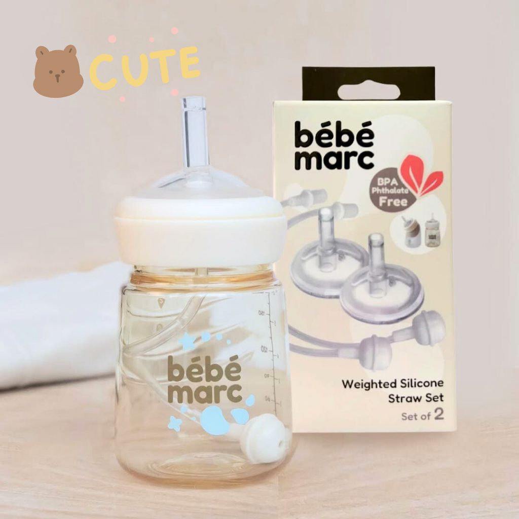 Ảnh Ống Hút Silicone Có Bi Trọng Lực bébémarc - Giúp Bé Uống Dễ Dàng Ở Mọi Góc Độ (Set 2 cái) 2