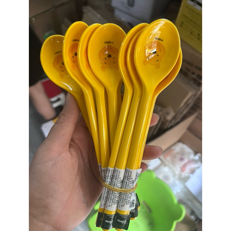 Combo Chén Bát CốcThìa Ăn Dặm Hình Gấu Pooh Thái Lan Tibongstore