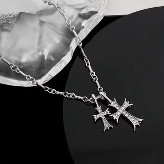 dây chuyền thánh giá 2 mặt phụ kiện cao cấp sang chảnh qcl1