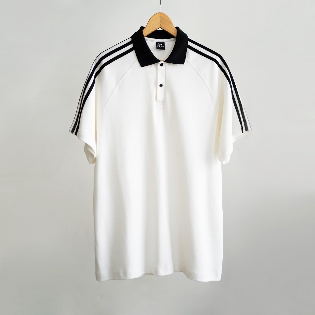 Ảnh Áo thun polo nam SVAI phom rộng CAPMAN CLUB, sọc vai trẻ trung thoải mái 2