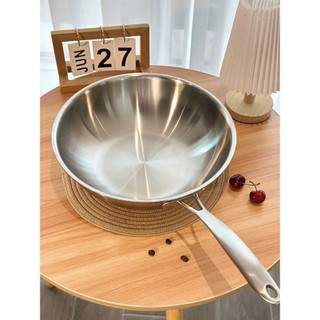 Chảo Lunkai Sâu Lòng 30cm Kèm Nắp Kính LK60, Chảo Quánh Sâu Lòng Size Đại
