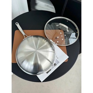 Chảo Lunkai Sâu Lòng 30cm Kèm Nắp Kính LK60, Chảo Quánh Sâu Lòng Size Đại