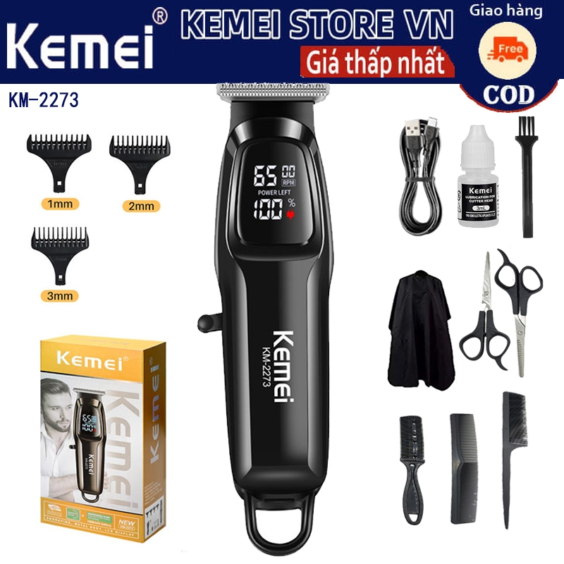 Kemei KM-2273 Tông đơ cắt tóc chuyên nghiệp Không dây / Điều chỉnh dây ...