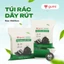 Túi rác Gumi túi đựng rác có dây rút tự phân huỷ bịch size 50x55cm/65x78cm túi đen đựng rác có quai