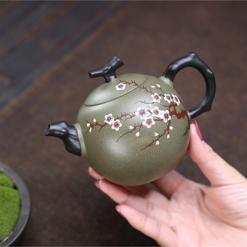 Ấm Tử Sa Nghi Hưng Song Sắc Mai Hoa 300 ml (Đậu Thanh Nê)