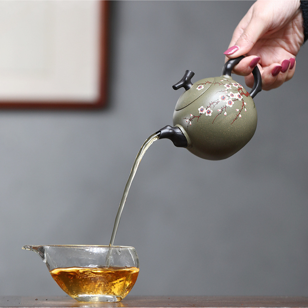 Ấm Tử Sa Nghi Hưng Song Sắc Mai Hoa 300 ml (Đậu Thanh Nê)