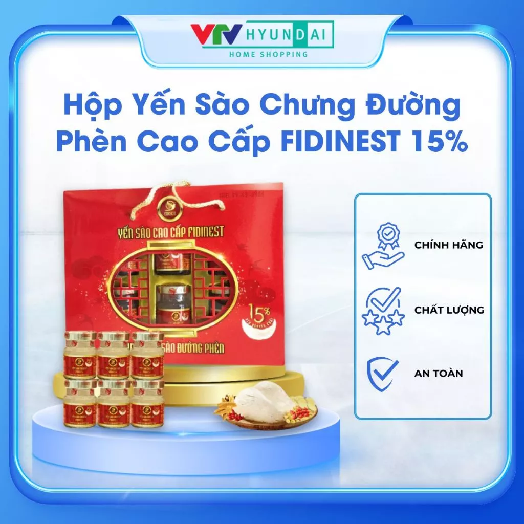 								[Tiktok] Fidinest- Hộp yến sào Fidinest chưng đường phèn 15% yến 
								