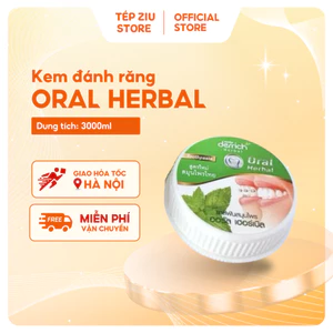Bột Đánh Răng Oral Herbal Thái Lan Cho Người Niềng Răng - Hộp đánh răng oral herbal hàng chuẩn Thái Lan