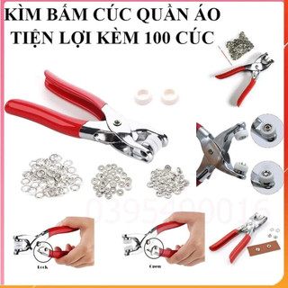 Bộ Kìm Bấm Khuy Cúc Quần Áo Kèm 100 Chi Tiết Cúc Bấm Đa Năng Nhỏ Gọn Dễ Sử Dụng 88620
