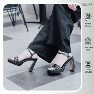 Giày Nữ Đế Cao 9P Gót Vuông Quai Ngang ARES HADU MM956 Đế Đúp Sườn Kép Bảo Hành 12T