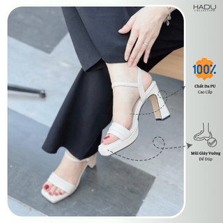 Giày Nữ Đế Cao 9P Gót Vuông Quai Ngang ARES HADU MM956 Đế Đúp Sườn Kép Bảo Hành 12T