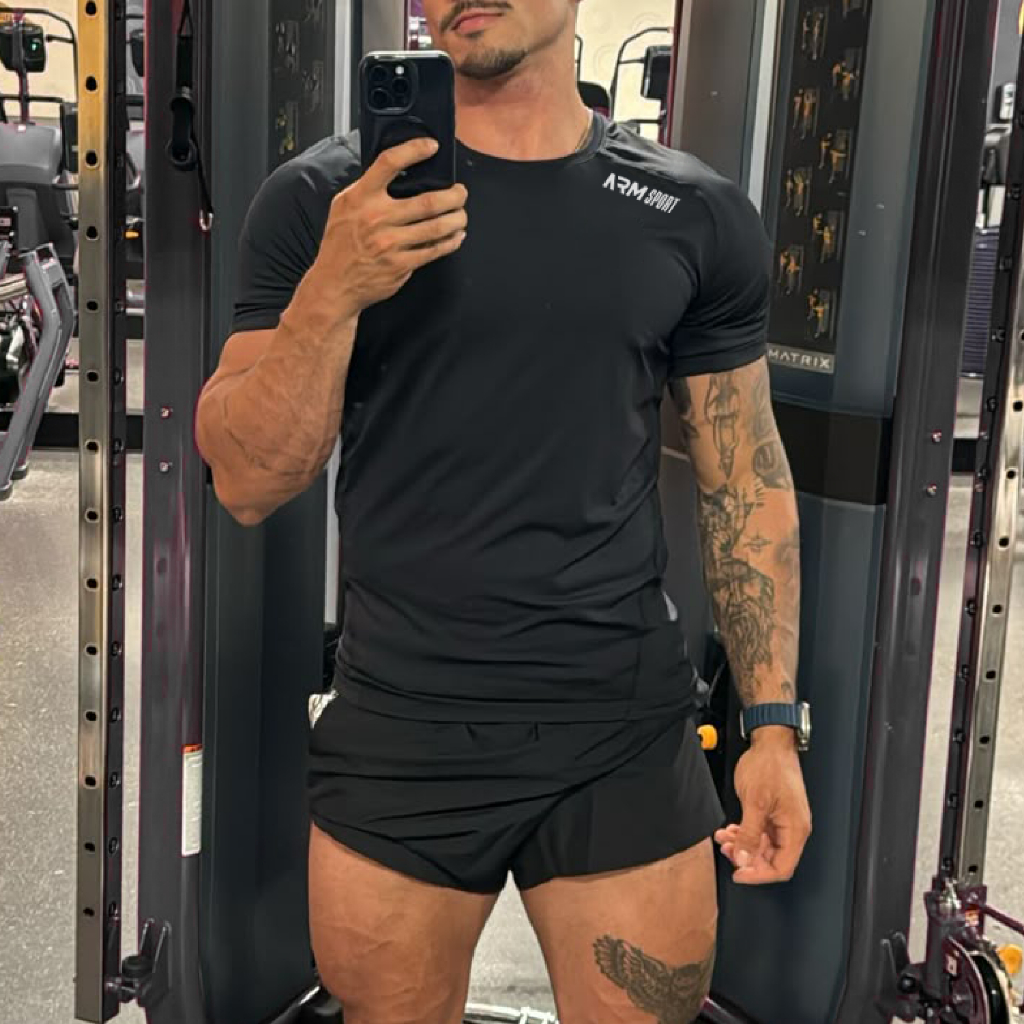 Áo Thun Tập Gym Nam ARM Trainning Fitted, Áo Thể Thao Nam Chất Liệu Co Giãn, Vận Động Thoáng Mát