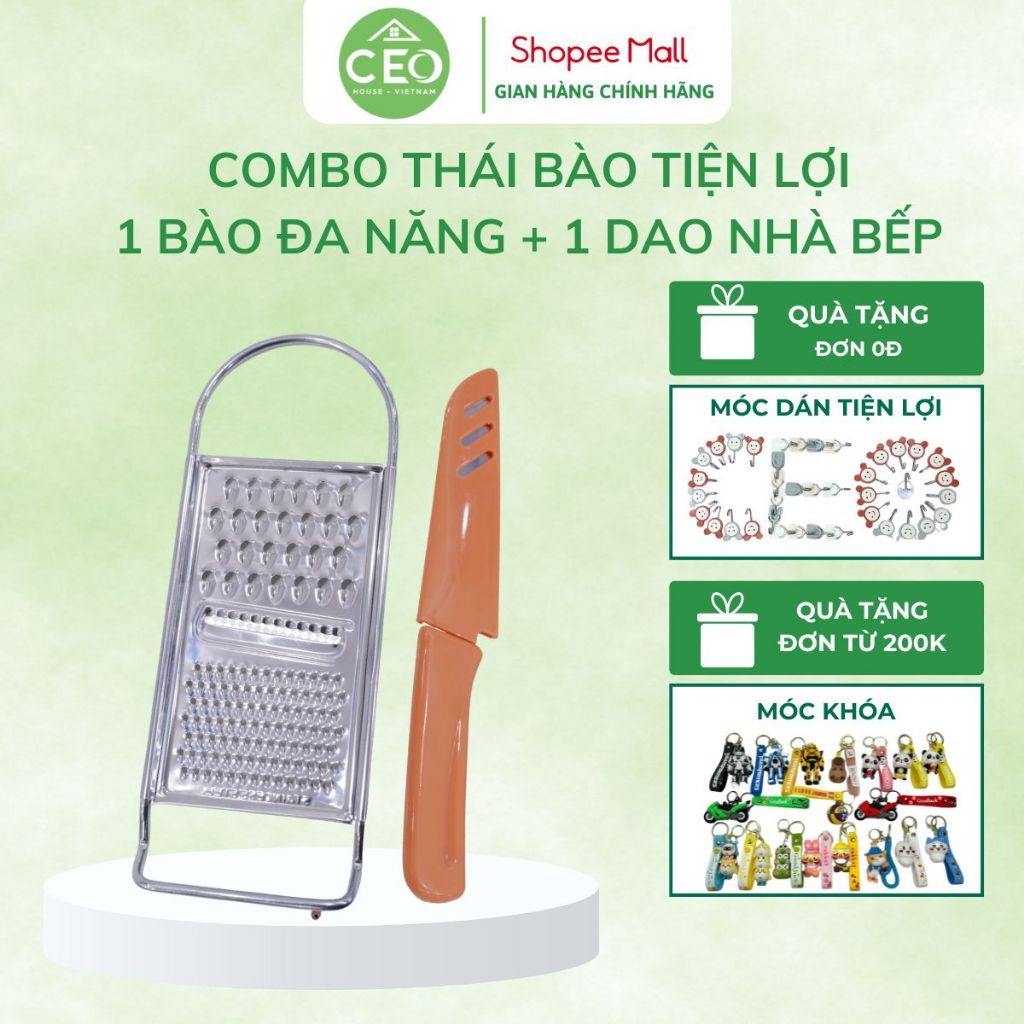 Combo Thái Bào Rau Củ Ceo House Gồm Máy Bào Đa Năng, Dao Nhà Bếp Dễ ...