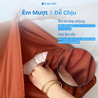 Vỏ Gối Tencel 60s Chu My Mềm Mại Thoáng Khí Chống Nhăn Giảm Nhiệt